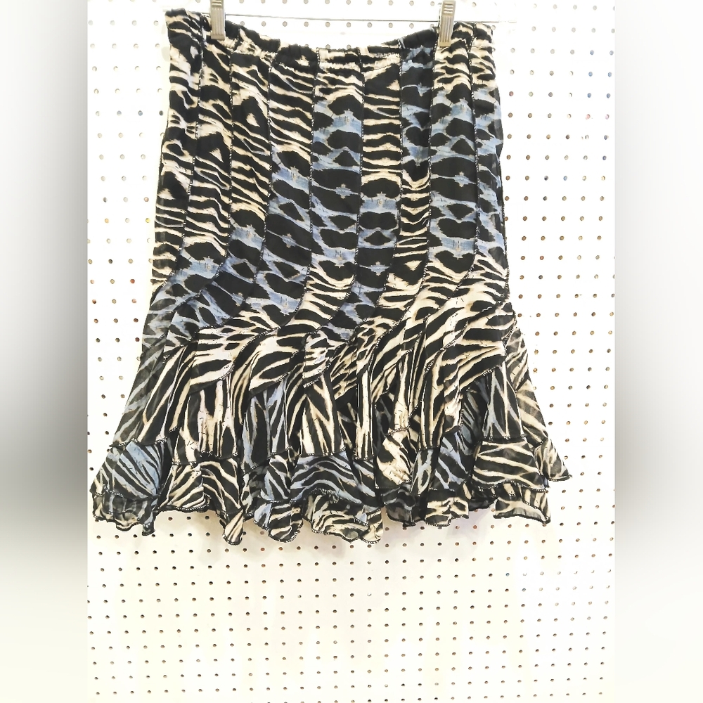 Tease Chic Zebra Print A-Line Skirt
